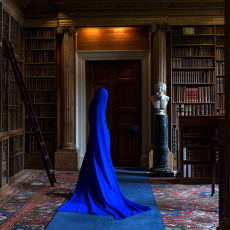 Guler Ates<br />Eton College Library and She (III)<br />2017<br />archival digital print<br />65.5x60cm., edition of 5