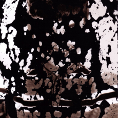 Piotr Krzymowski, Not Blood (Black), 2014-16, Postcard of movie still covered in gouache paint, 15 x 10 cm