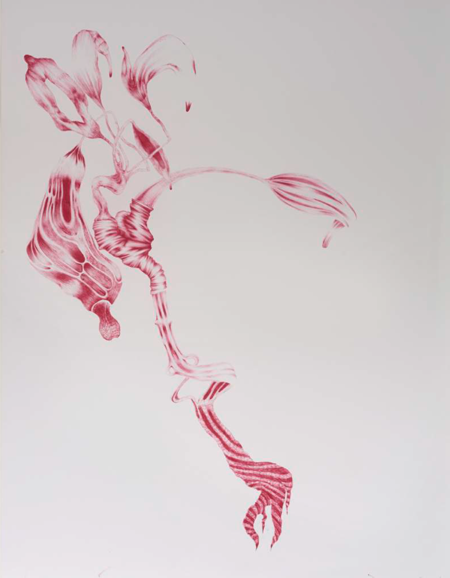 Tatiana Wolska<br /> Untitled, 2021<br /> Biro and watercolour paint on paper<br /> 63 x 49 cm (framed: 71 x 56 cm) <br />TWD 2421